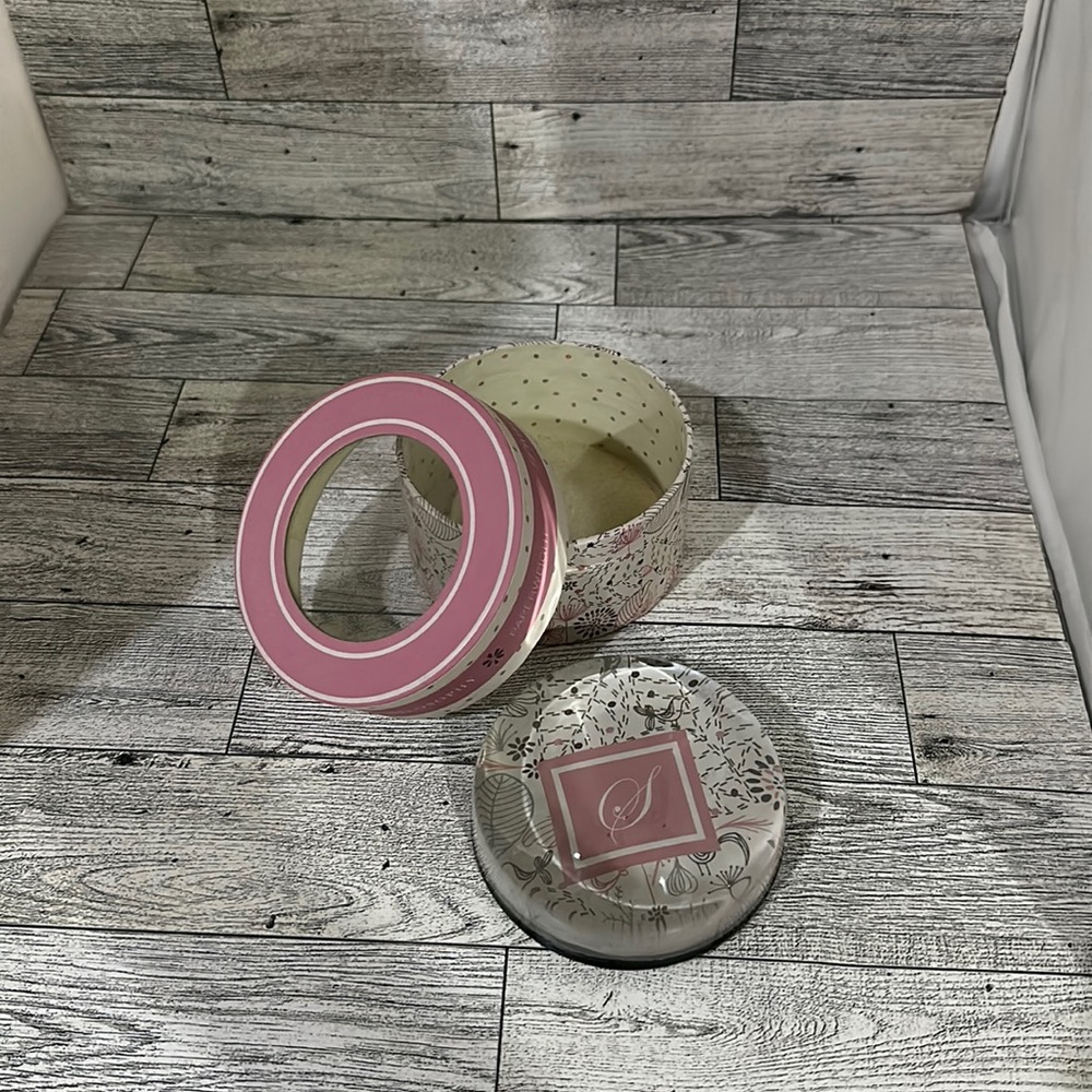 Philosophy monogram S glass pink desk paper weight new